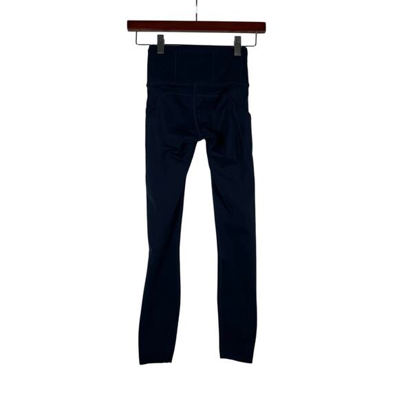 Lululemon Fast & Free Leggings Women's 0 Blue Pockets Running Activewear Gym - Picture 2 of 4